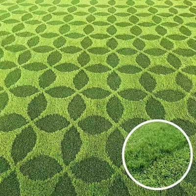 gazon artficial de chiffre d'herbe de l'herbe 4m de figure géométrique.